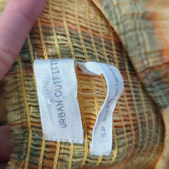 Urban Outfitters Plaid Sweetheart Neck Romper Yellow S punk summer beach boho - Picture 9 of 11